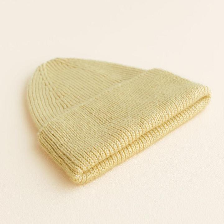 Produktbild Hvid Beanie Fonzie Yellow