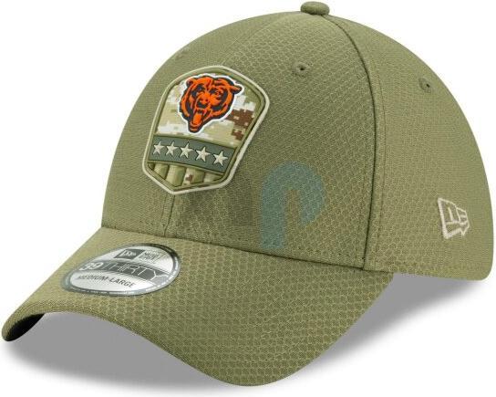 Produktbild New Era NFL - Chicago Bears - On Field 2019 Salute to Service Olive 39Thirty Cap Oliv LXL (59, 60, 62)