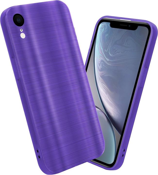 Immagine prodotto Cadorabo Custodia per Apple iPhone XR in TPU spazzolato con protezione per fotocamera stile LM160 (Apple iPhone XR)