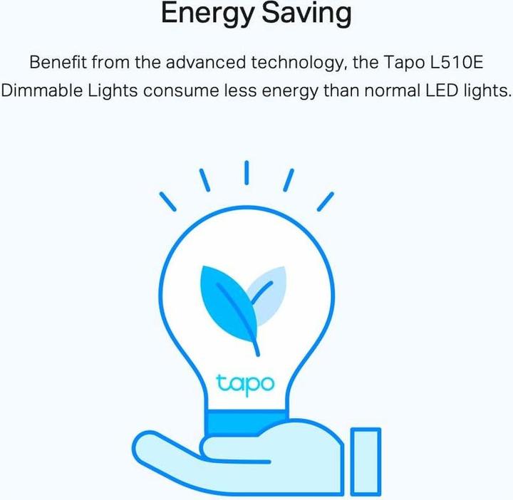 Produktbild TP-Link Tapo L510E (1-pack) (E27, 8.70 W, 806 lm, 1 x, F)