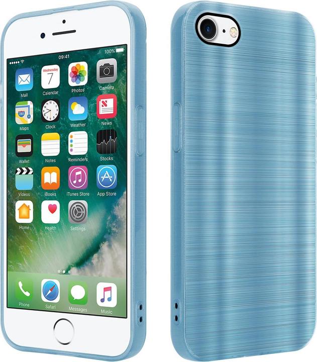 Actual product image Cadorabo Case for Apple iPhone 7 / 7S / 8 / SE 2020 in TPU Brushed Camera Protection LM160 Style (Apple iPhone 7, Apple iPhone SE (2nd Gen))