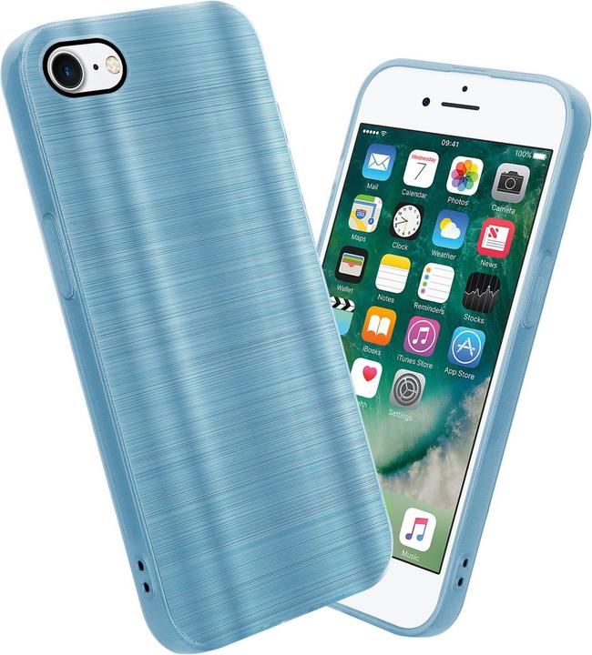 Actual product image Cadorabo Case for Apple iPhone 7 / 7S / 8 / SE 2020 in TPU Brushed Camera Protection LM160 Style (Apple iPhone 7, Apple iPhone SE (2nd Gen))