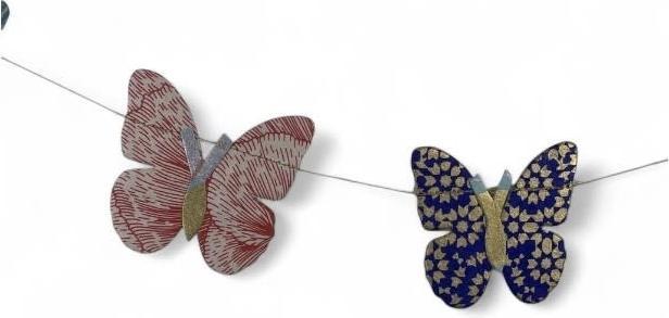 Produktbild sense&purpose Papier Girlande Happy Schmetterling klein