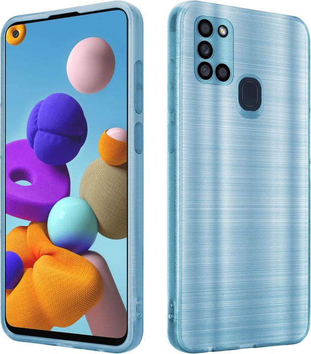 Actual product image Cadorabo Case for Samsung Galaxy A21s in TPU Brushed Camera Protector LM160 Style (Samsung Galaxy A21s)