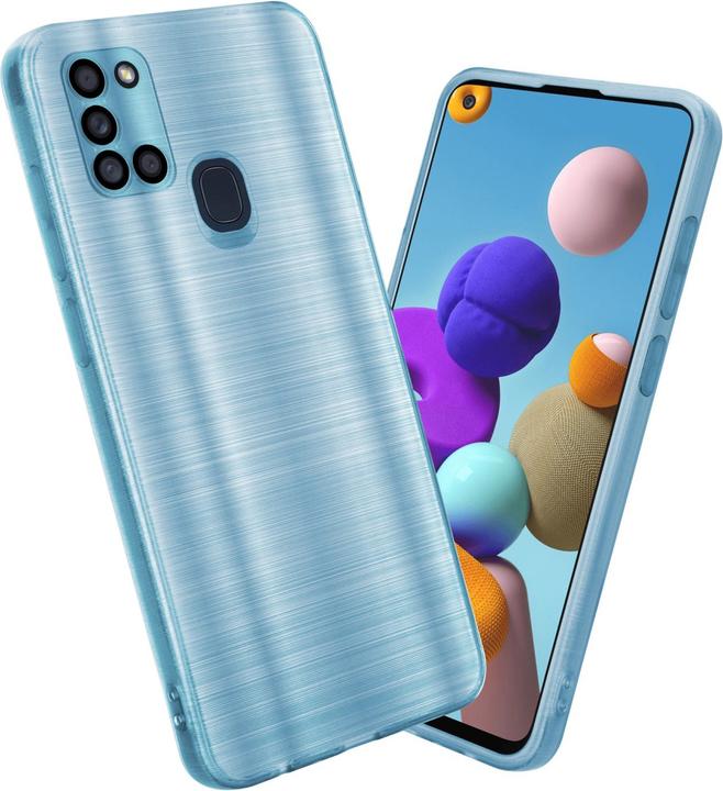 Actual product image Cadorabo Case for Samsung Galaxy A21s in TPU Brushed Camera Protector LM160 Style (Samsung Galaxy A21s)