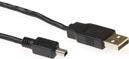 Immagine prodotto USB 2.0 A 4 pin Mini B 1.8m USB A Mini-USB B Maschio Cavo USB nero (1.80 m, USB 2.0)