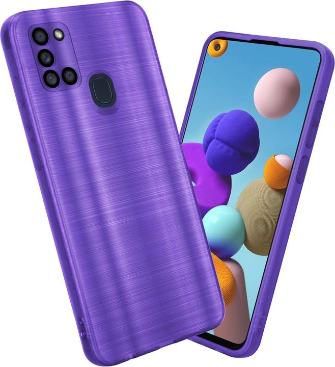 Produktbild Cadorabo Hülle für Samsung Galaxy A21s im TPU Brushed Kameraschutz LM160 Style (Samsung Galaxy A21s)
