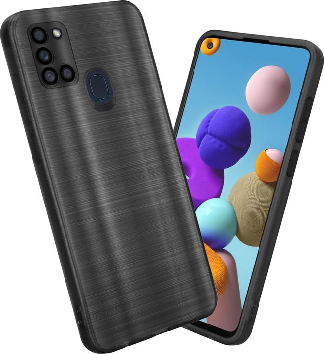 Actual product image Cadorabo Case for Samsung Galaxy A21s in TPU Brushed Camera Protector LM160 Style (Samsung Galaxy A21s)