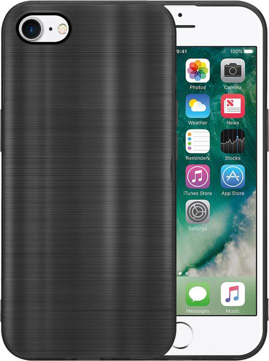 Immagine prodotto Cadorabo Custodia per Apple iPhone 7 / 7S / 8 / SE 2020 in TPU spazzolato Protezione fotocamera LM160 Stile (Apple iPhone 7, Apple iPhone SE (seconda generazione))