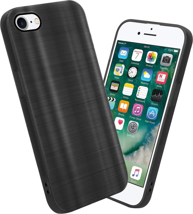 Immagine prodotto Cadorabo Custodia per Apple iPhone 7 / 7S / 8 / SE 2020 in TPU spazzolato Protezione fotocamera LM160 Stile (Apple iPhone 7, Apple iPhone SE (seconda generazione))