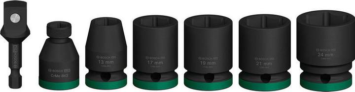 Bosch Professional Zubehör PRO Impact Steckschlüsseleinsatz-Set (19 mm, 24 mm, 21 mm, 17 mm, 13 mm)