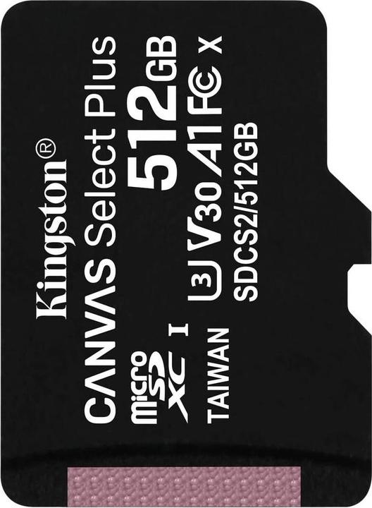 Produktbild Kingston Canvas Select Plus (512 GB, microSDXC, U3, UHS-I)