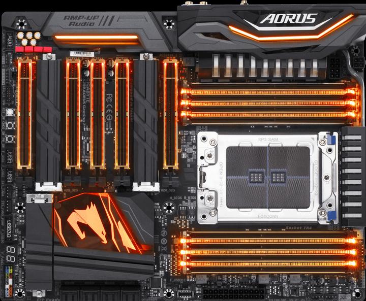 Actual product image Gigabyte AORUS X399 Gaming 7 (TR4, AMD X399, ATX)