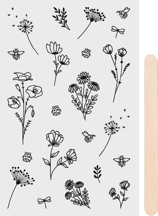 Immagine prodotto Heyda Adesivo scratch-off "Fiori", nero