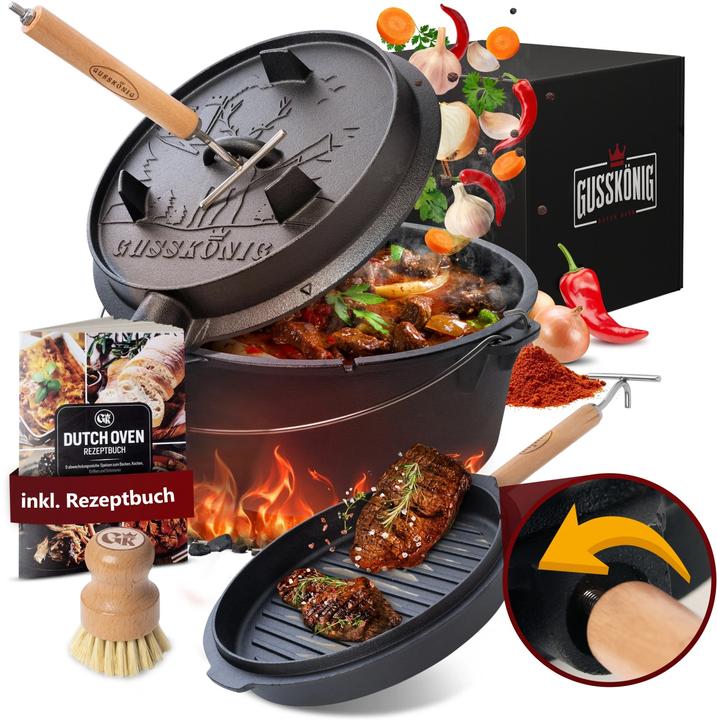 Gusskönig Set di forni olandesi con piedini