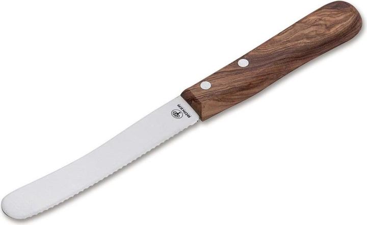 Böker Classic Buckelsmesser mit Wellenschliff Olive (11.40 cm)
