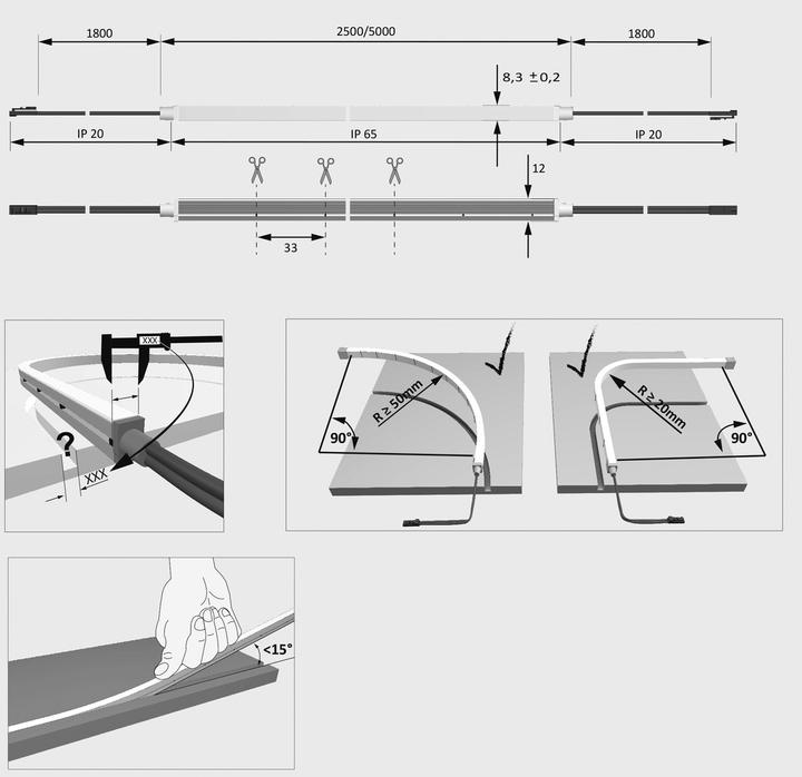 Produktbild Halemeier LED Bänder Versa Super Plus 12 V (Neutralweiss, 500 cm, Indoor)