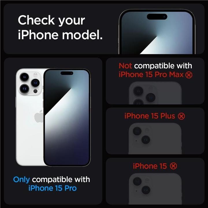 Image du produit Spigen Glas.TR EZ Fit (2 pièce(s), Apple iPhone 15 Pro)
