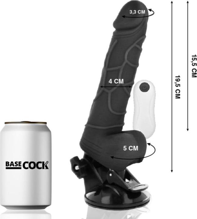 Produktbild Basecock Realistic Vibrator Fernbedienung Schwarz 19.5cm