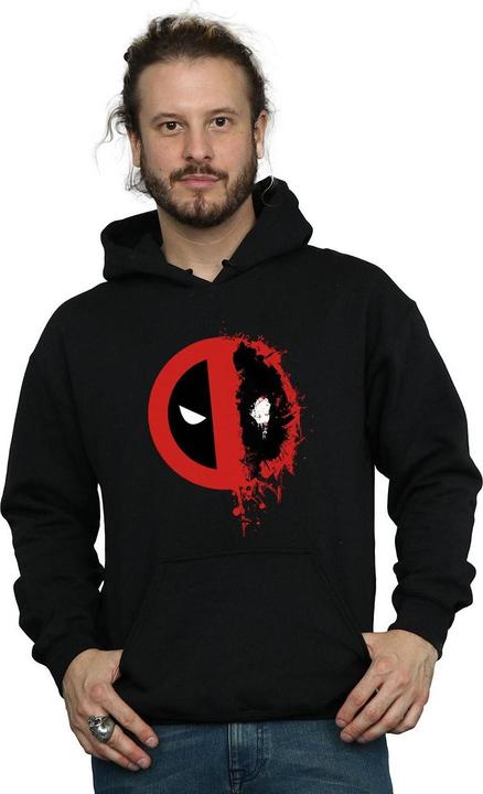 Actual product image Deadpool Mens Paint Splatter Logo Hoodie (S)