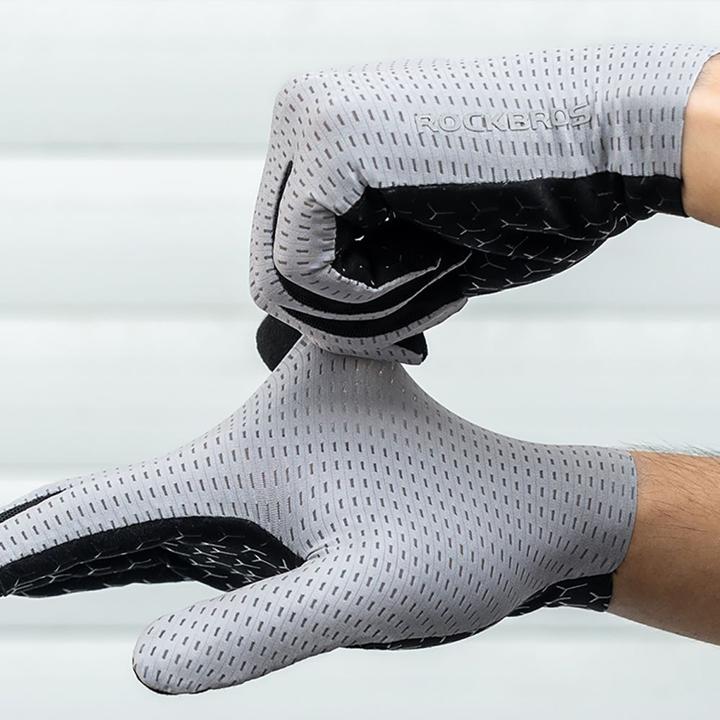 Immagine prodotto Rockbros Breathable Full Finger Cycling Gloves, Size: S - Gray (S)
