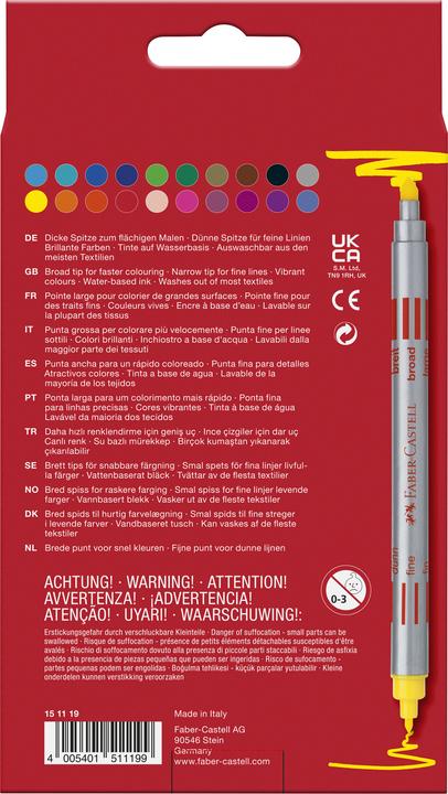 Actual product image Faber-Castell Double-fibre pens (Multicolor, 20 x)