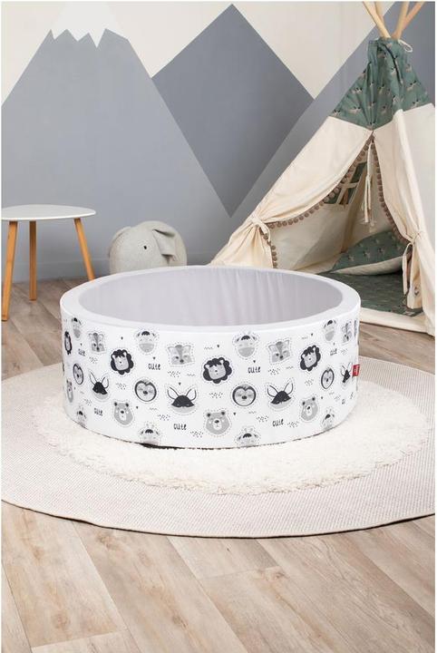 Image du produit Knorrtoys Piscine à balles soft - "Cute Animals" - 150 balles grey/white/transparent (ca. 7 cm)
