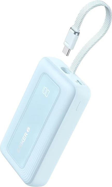 Produktbild Anker - Power Bank Zolo (A1688031) - Type-C, USB, 10000mAh, 30W, with Type-C Cable - Light Blue (10000 mAh, 30 W)