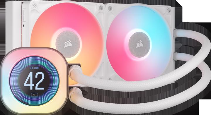 Produktbild Corsair iCUE LINK TITAN 240 RX LCD White AIO, 240mm Radiator, Liquid CPU Cooler