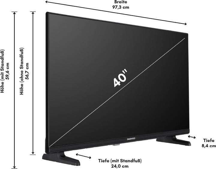 Image du produit Daewoo 40DM63FAS (40", LCD, HD ready)