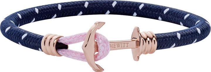 Produktbild Paul Hewitt Anchor Bracelet Phrep Lite Rose Gold Nylon Navy Blue White Light Pink S (17 cm, Edelstahl, Nylon)