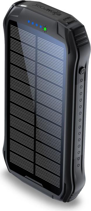 Produktbild Boompods Neutron Solar Powerbank 10.000mAh schwarz (10000 mAh, 37 Wh)