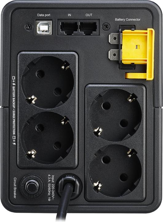 Produktbild APC BX950MI-GR Unterbrechungsfreie Stromversorgung (USV) Line-Interaktiv 950 VA 520 W 4 AC-Ausgänge (950 VA, 520 W, Line-Interaktiv USV)