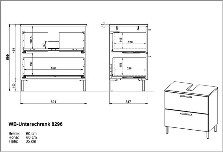 Produktbild micasa Estevez II (60 x 35 x 60 cm)