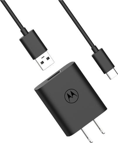 Actual product image Motorola Charger TurboPower 20W USB-A w/ 1m USB-C cable Black (20 W)