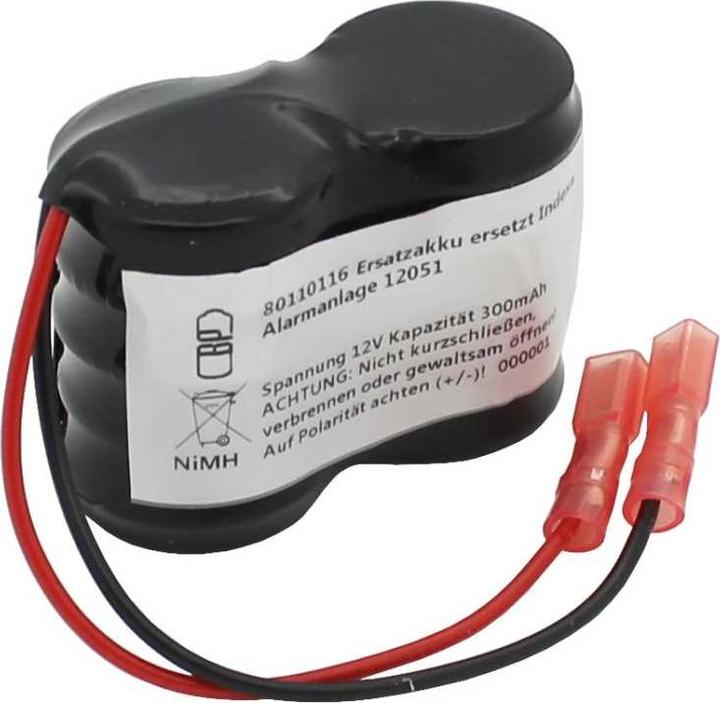 XCell Ersatzakku NiMH 12V 300mAh ersetzt Indexa Alarmanlage 12051 (300 mAh)