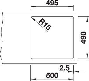 Produktbild Blanco PLEON 5 (Einbauspüle, 51.50 cm, 51 cm)