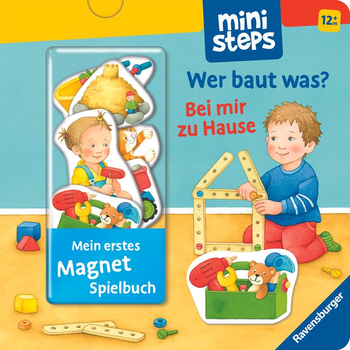 Actual product image Ravensburger ministeps: My first magnet book: Who builds what? At home with me (German)