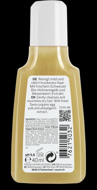 Actual product image Rausch Nourishing Shampoo Egg and Oil (n) 40 ml (40 ml, Liquid shampoo)