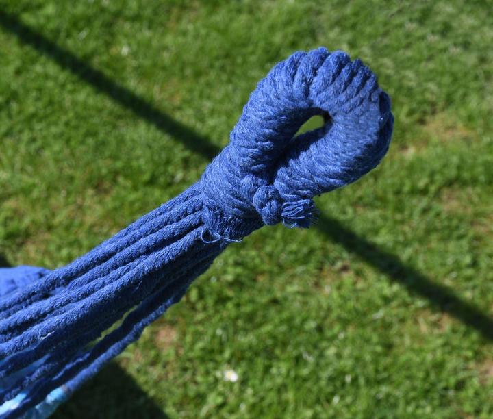 Actual product image Cattara Hammock Textile - blue-white 200 x 100 cm (120 kg)