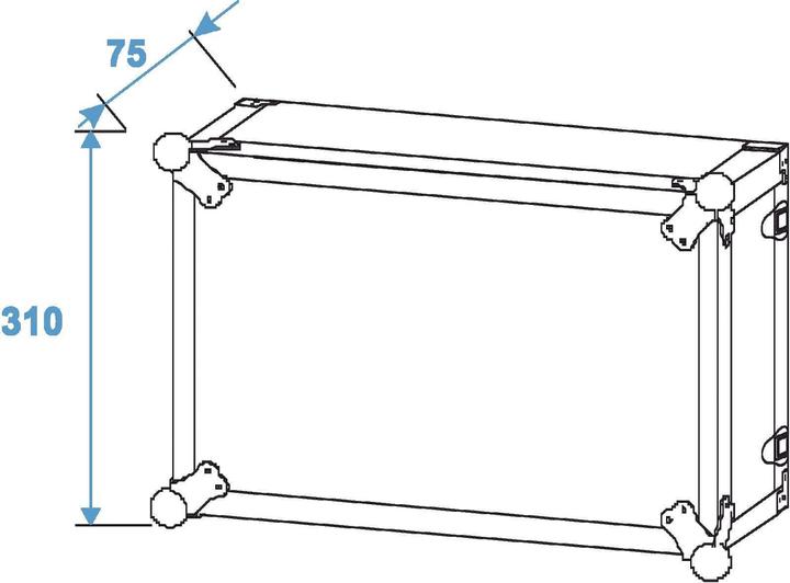 Actual product image Omnitronic Effect rack CO DD 6U deep (19" Case)