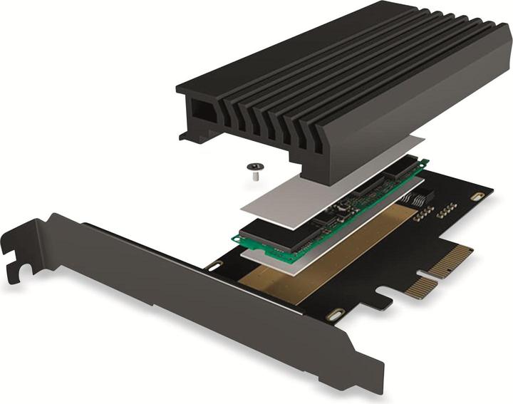 Actual product image Icy Box IB-PCI214M2-HSL (PCI Express 3.0 x4)
