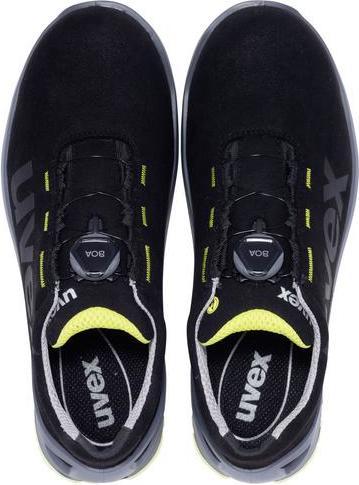 Actual product image Uvex Safety 1 Low shoes S2 65667 black, yellow width 10 size 42 (S2, 42)