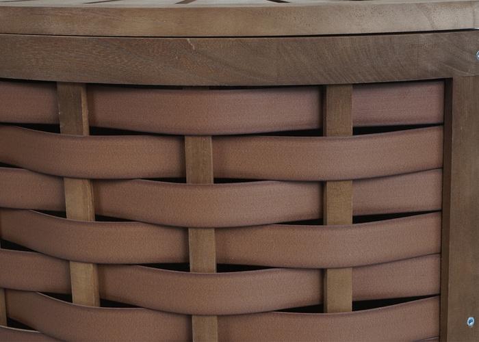 Produktbild Swisshandel24 Eck-Wäschekorb HWC-H87, Wäschebox Wäschesammler Wäschebehälter Wäschesortierer, Holz 70L 66x53x38cm (70 l)