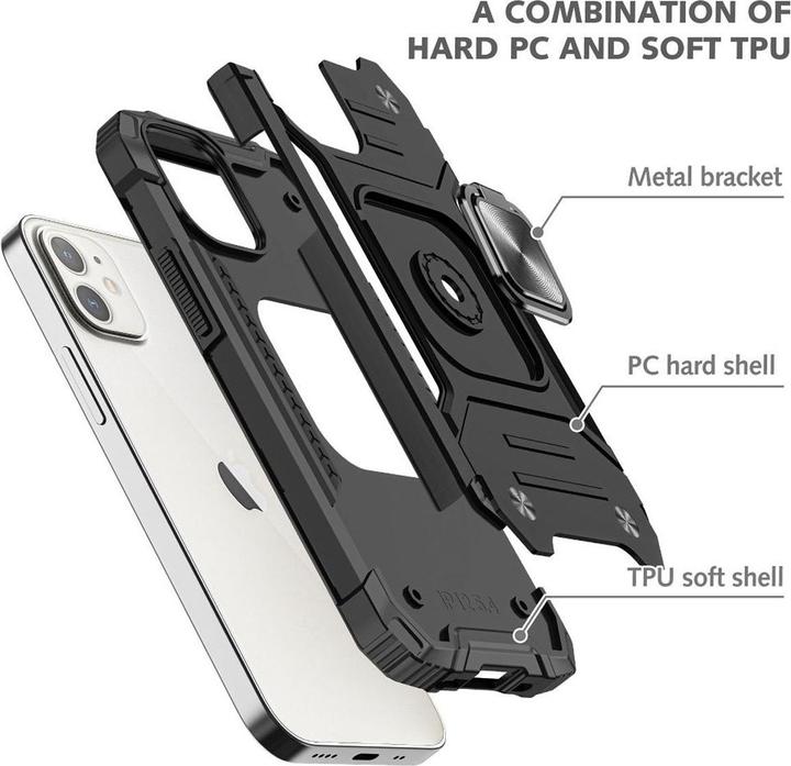 Actual product image König Design Case Mobile Protection for Apple iPhone 12 13 14 Pro Max Outdoor Case Cover Bumper (Apple iPhone 12, Realme 12 Pro+)