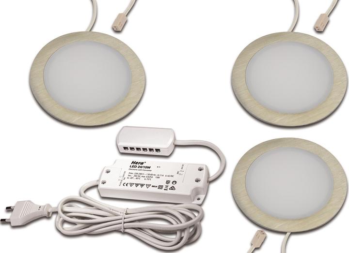 Produktbild Hera LED Einbauleuchte 3er-Set ww, edel 3er Set #61060530002, 61060530002 (312 lm)