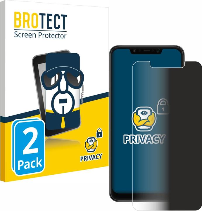 Produktbild BROTECT Sichtschutzfolie Anti-Spy Privacy Folie Blaulicht-Schutz (2 Stück, Xiaomi Pocophone F1)