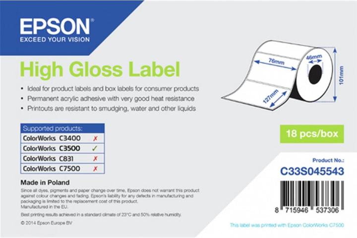 Epson High Gloss Label 127 mmx 76 mm