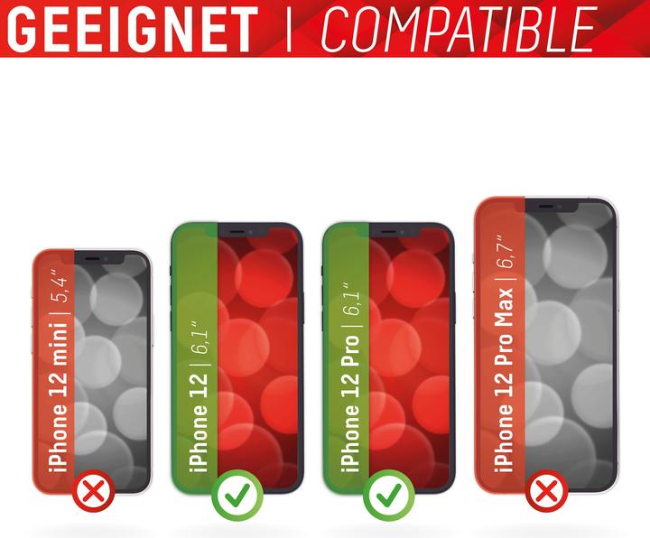 Actual product image Displex Real Glass, 2D Panzerglas (1 Piece, Realme 12 Pro+, Apple iPhone 12)
