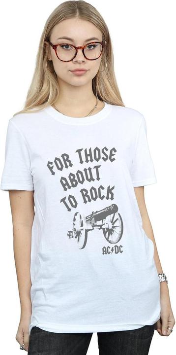 Produktbild AC/DC Für die die rocken wollen Cannon Cotton Boyfriend TShirt (M)